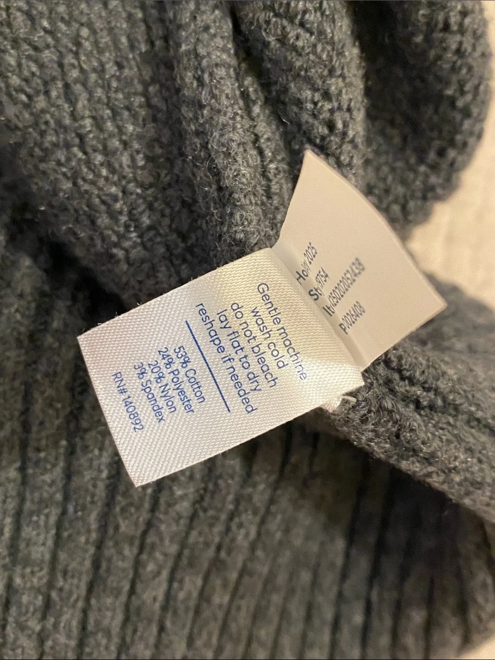 Marine Layer Men's Charcoal Crewneck Hoodie Sweater. Size L